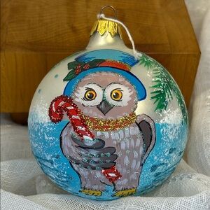 Festive Owl Christmas Ornament